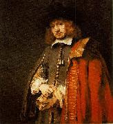 REMBRANDT Harmenszoon van Rijn, Jan Six (1618-1700), painted in 1654, aged 36.